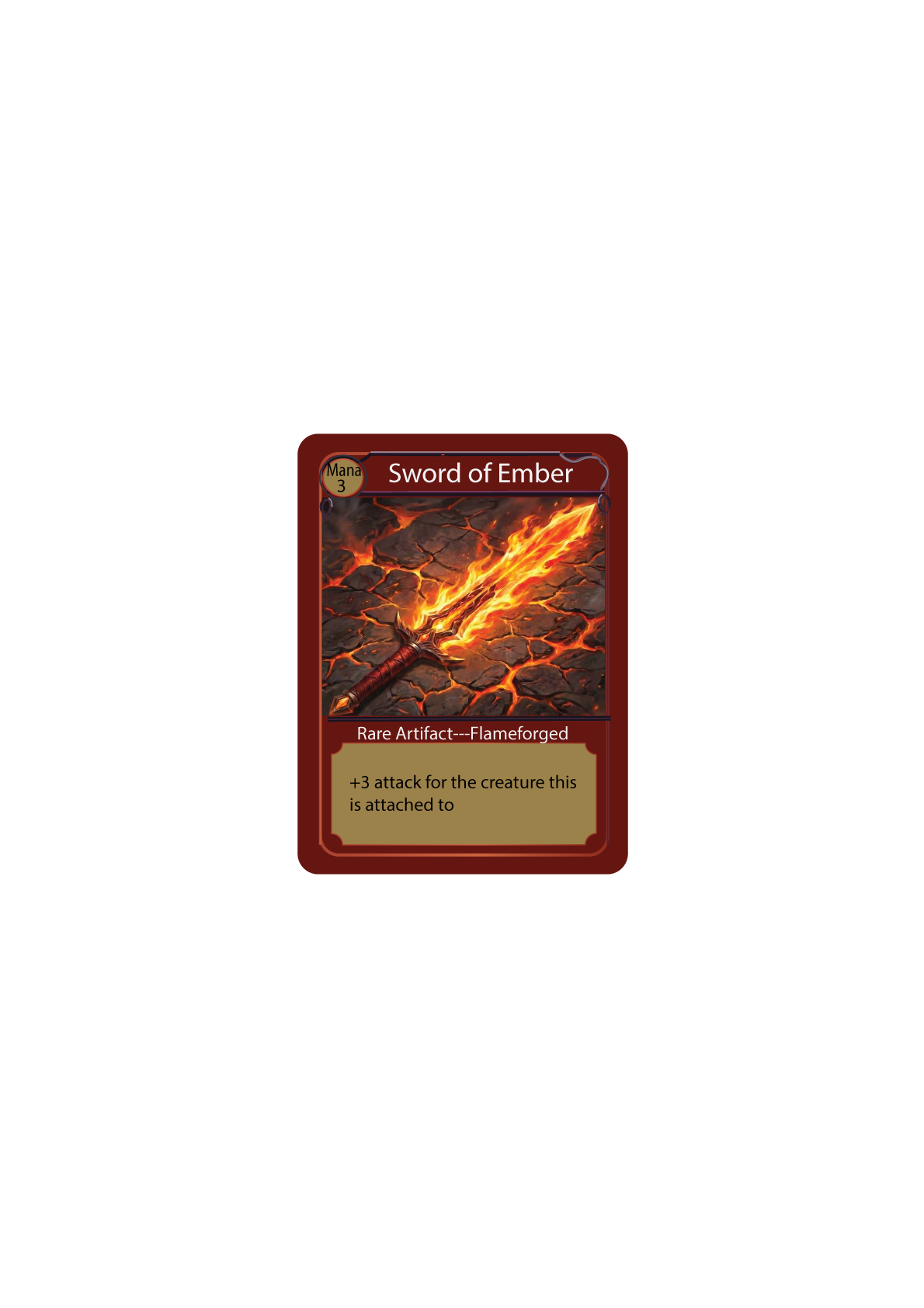 Sword of Embers — Flameforged artifact card