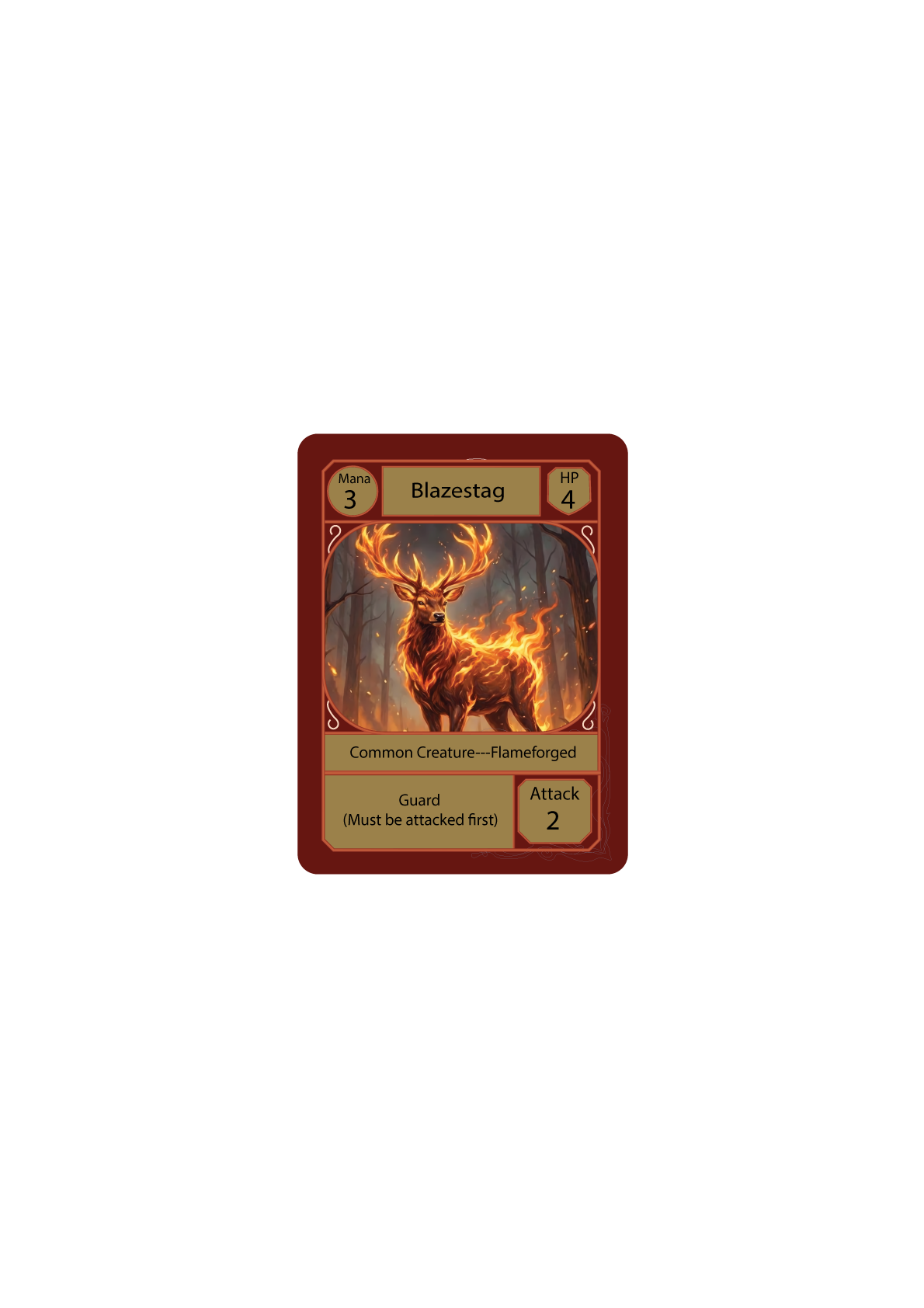 Blazestag — Flameforged creature card