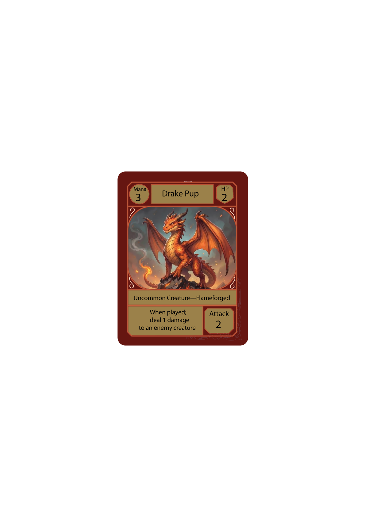 Drake Pup — Flameforged creature card
