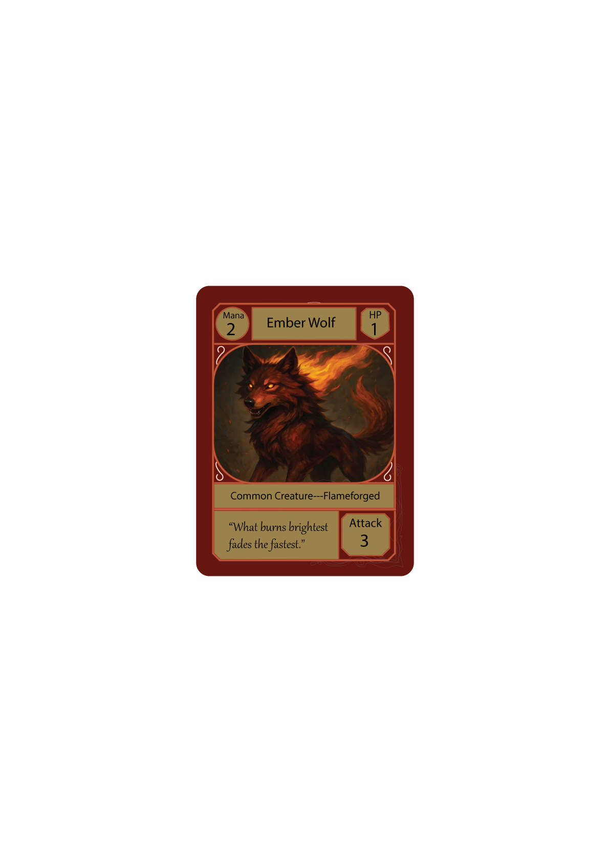 Ember Wolf — Flameforged creature card