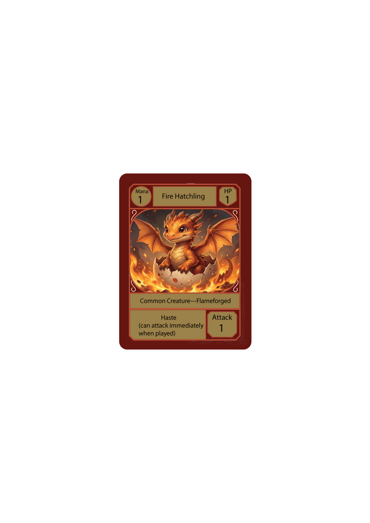 Fire Hatchling — Flameforged creature card