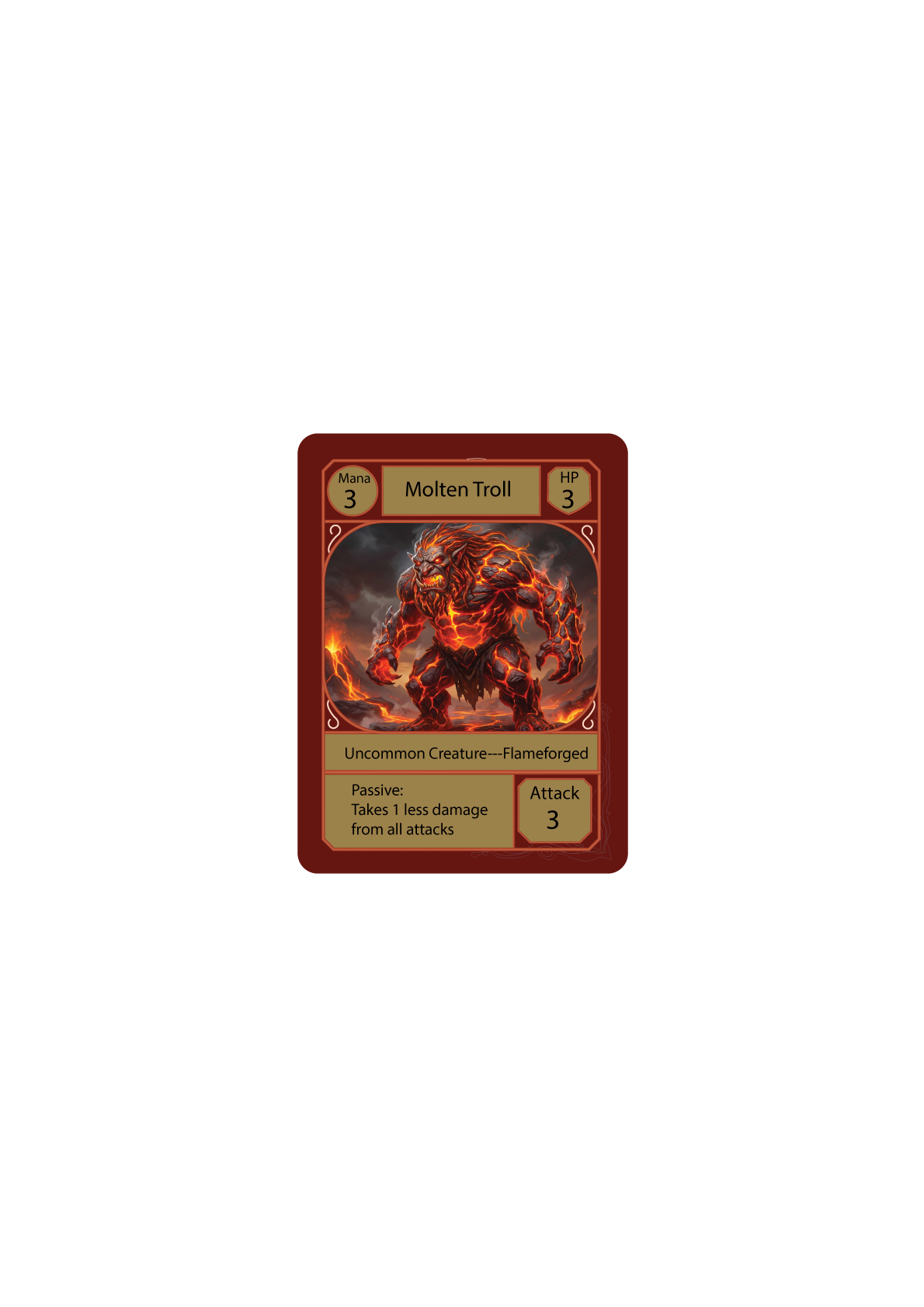 Molten Troll — Flameforged creature card