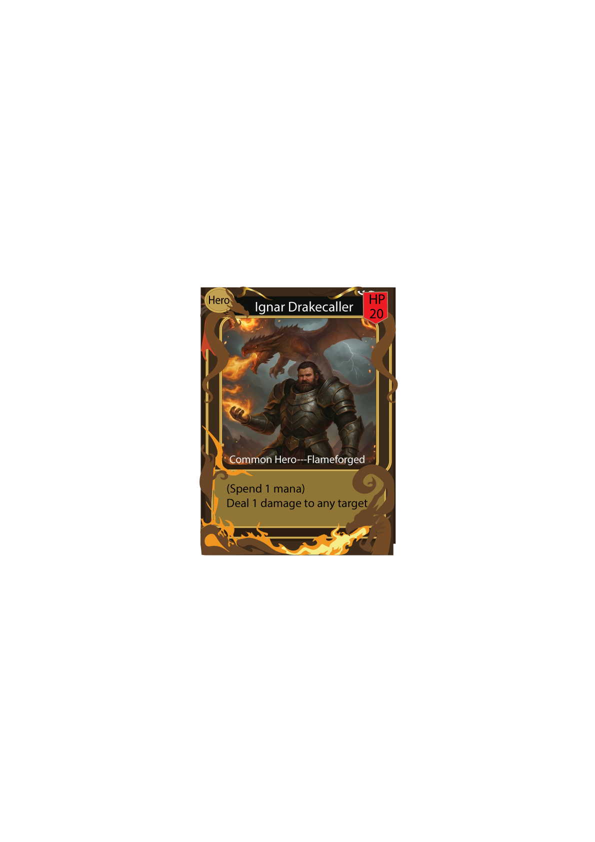 Ignar — Flameforged hero card