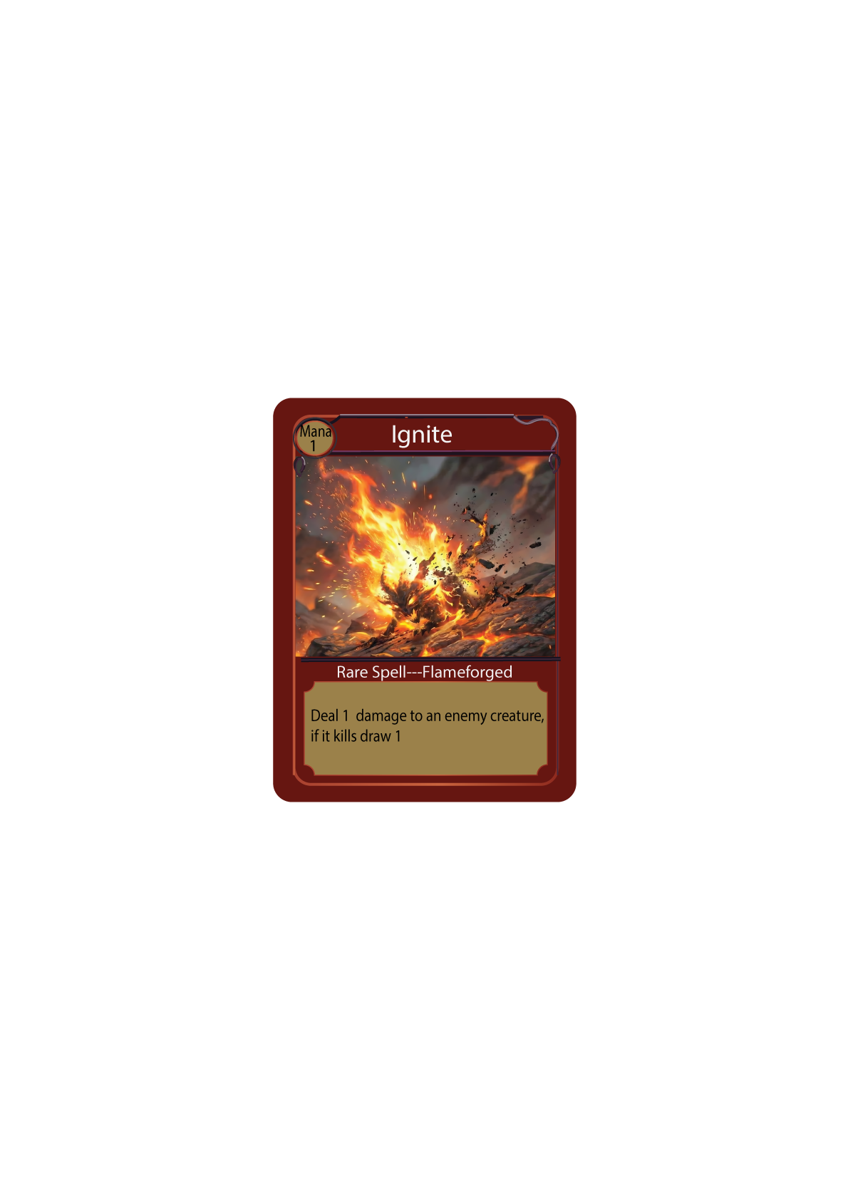 Ignite — Flameforged spell card