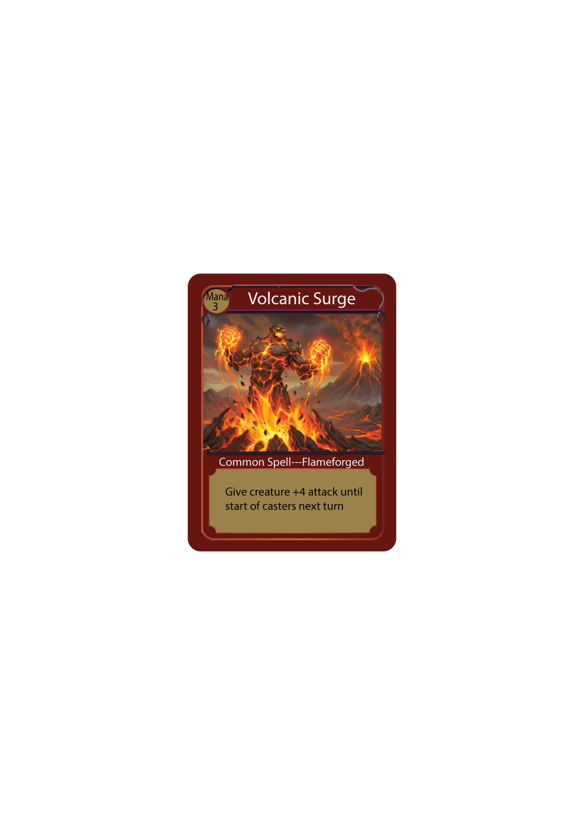 Volcanic Surge — Flameforged spell card