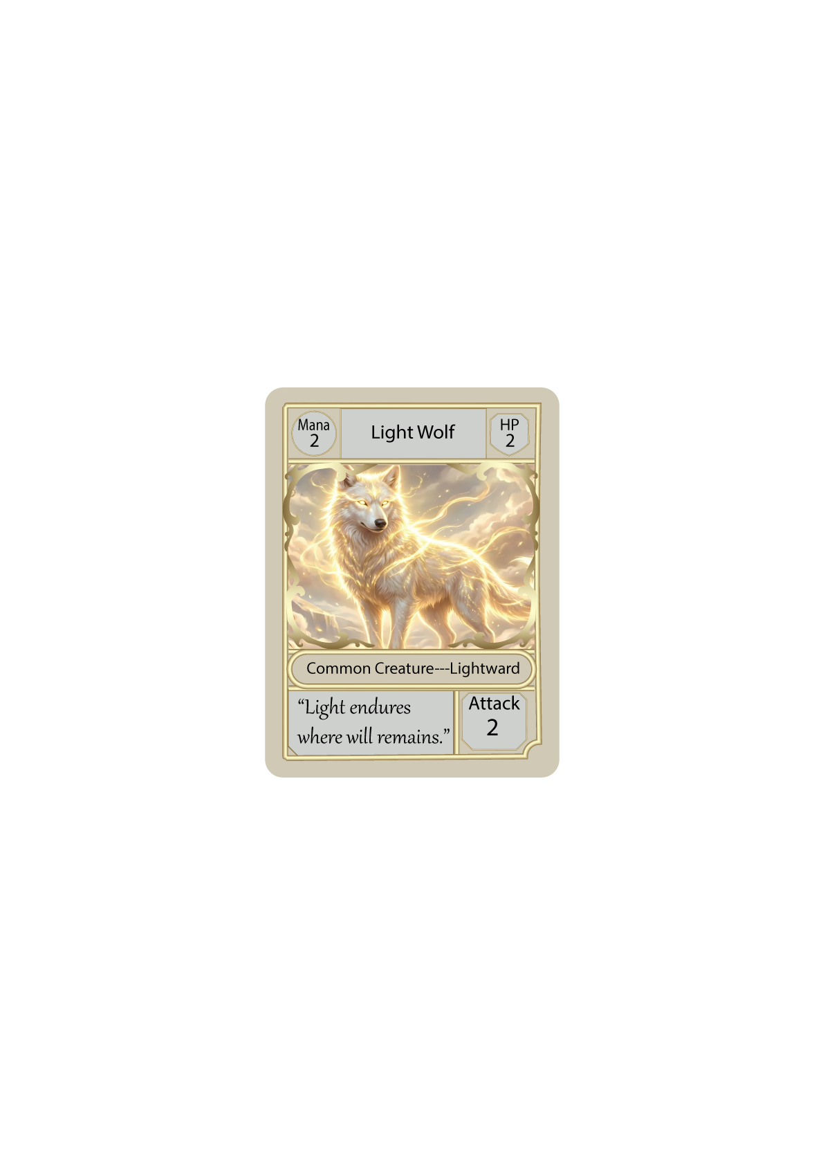 Light Wolf — Lightward creature card