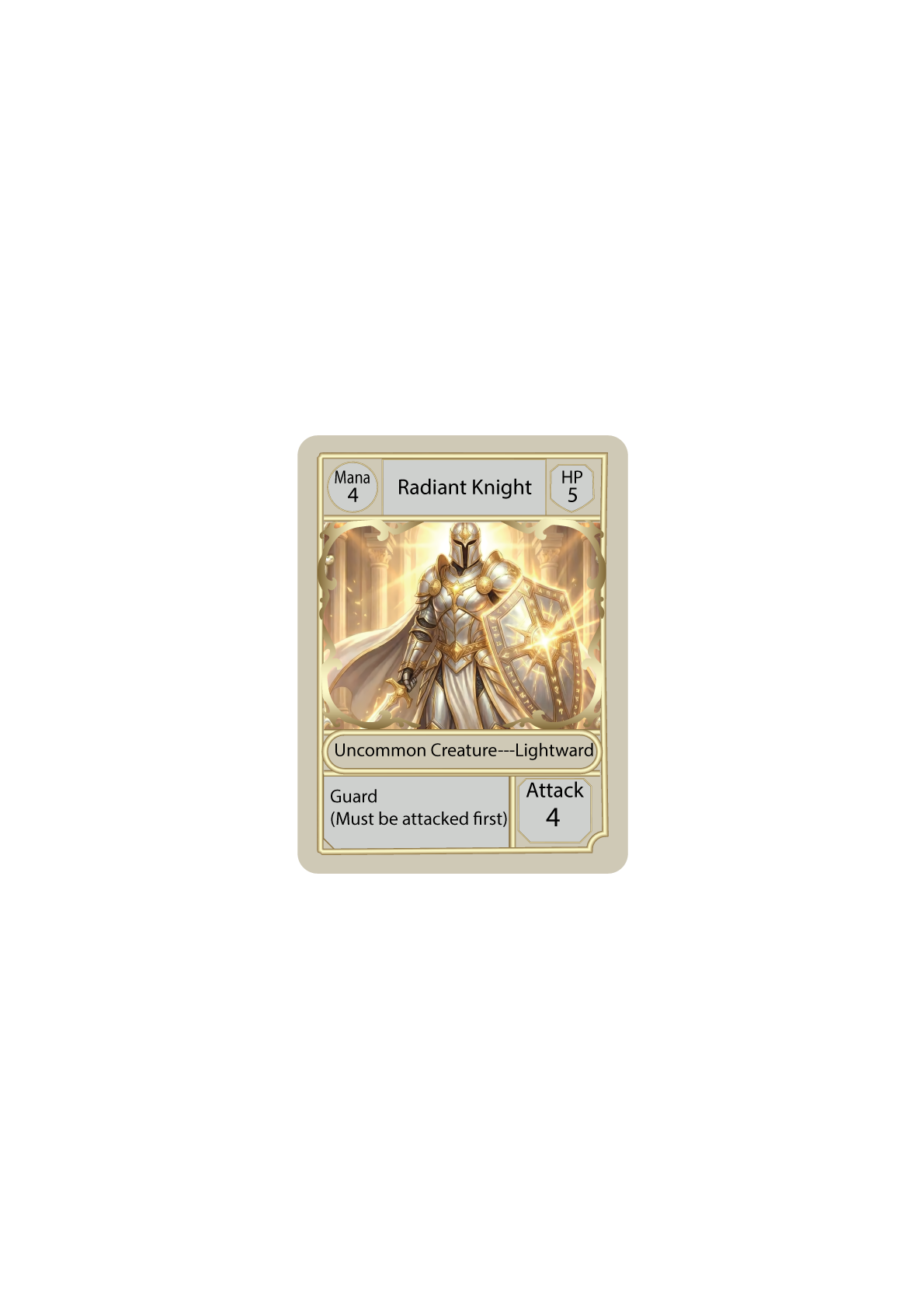 Radiant Knight — Lightward creature card
