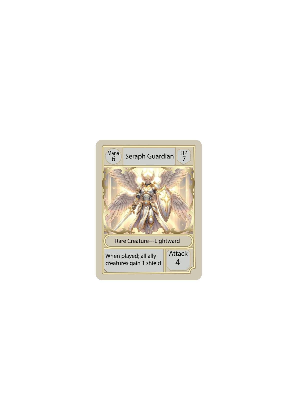 Seraph Guardian — Lightward creature card