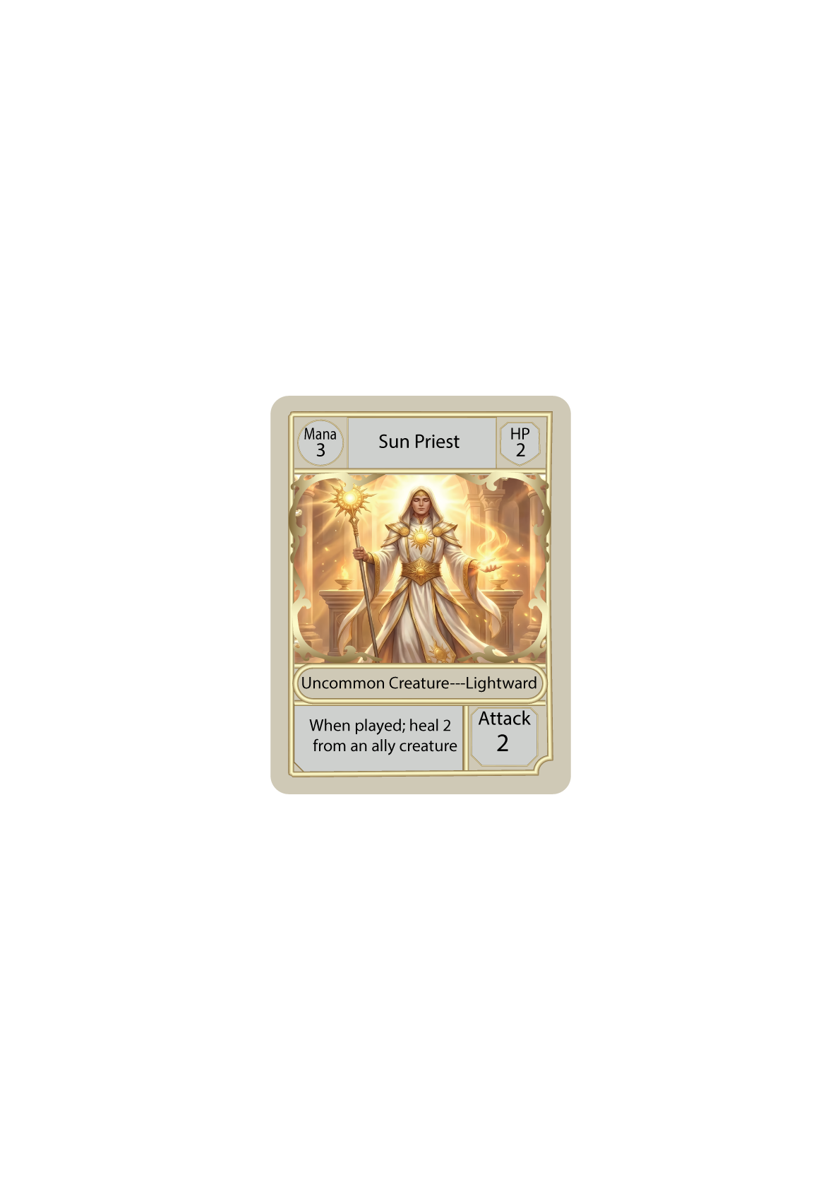 Sun Priest — Lightward creature card