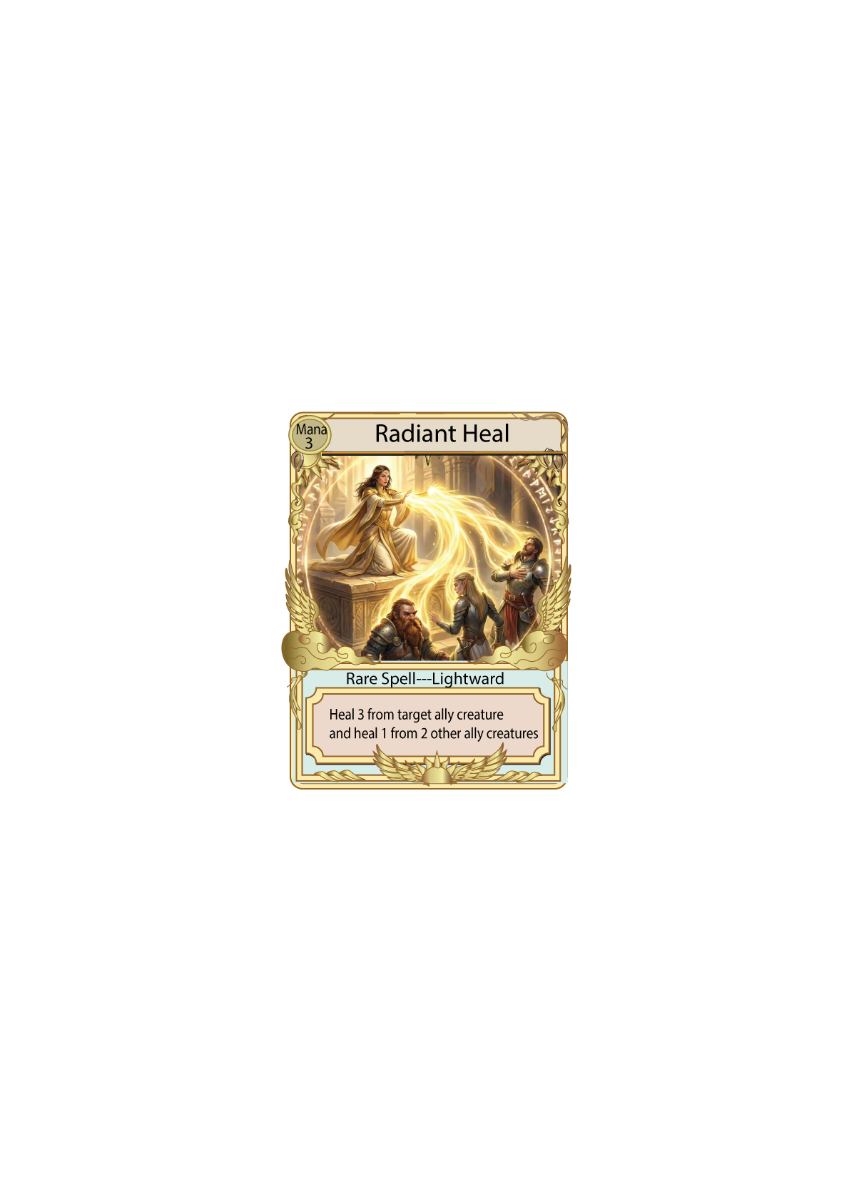 Radiant Heal — Lightward spell card