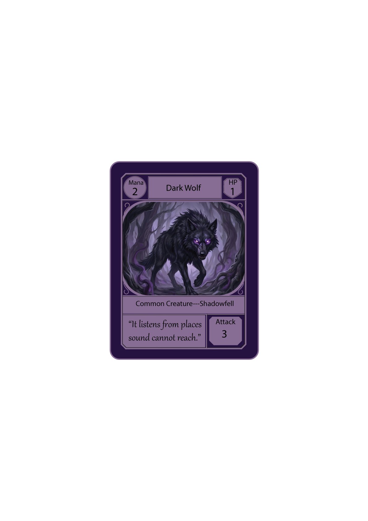 Dark Wolf — Shadowfell creature card