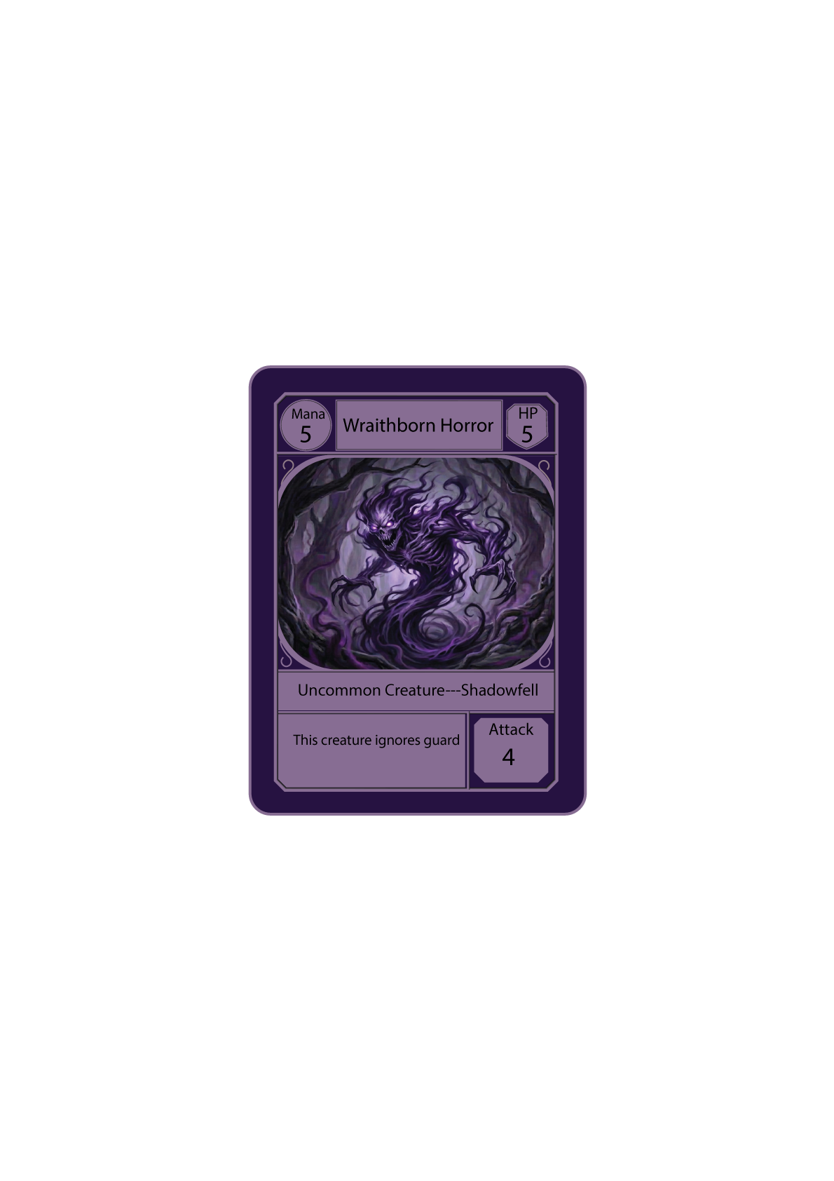 Wraithborn Horror — Shadowfell creature card