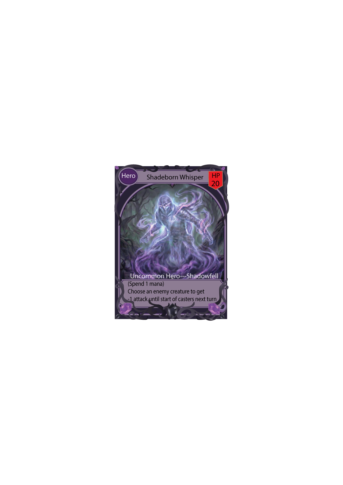 Shadeborn Whisper — Shadowfell hero card