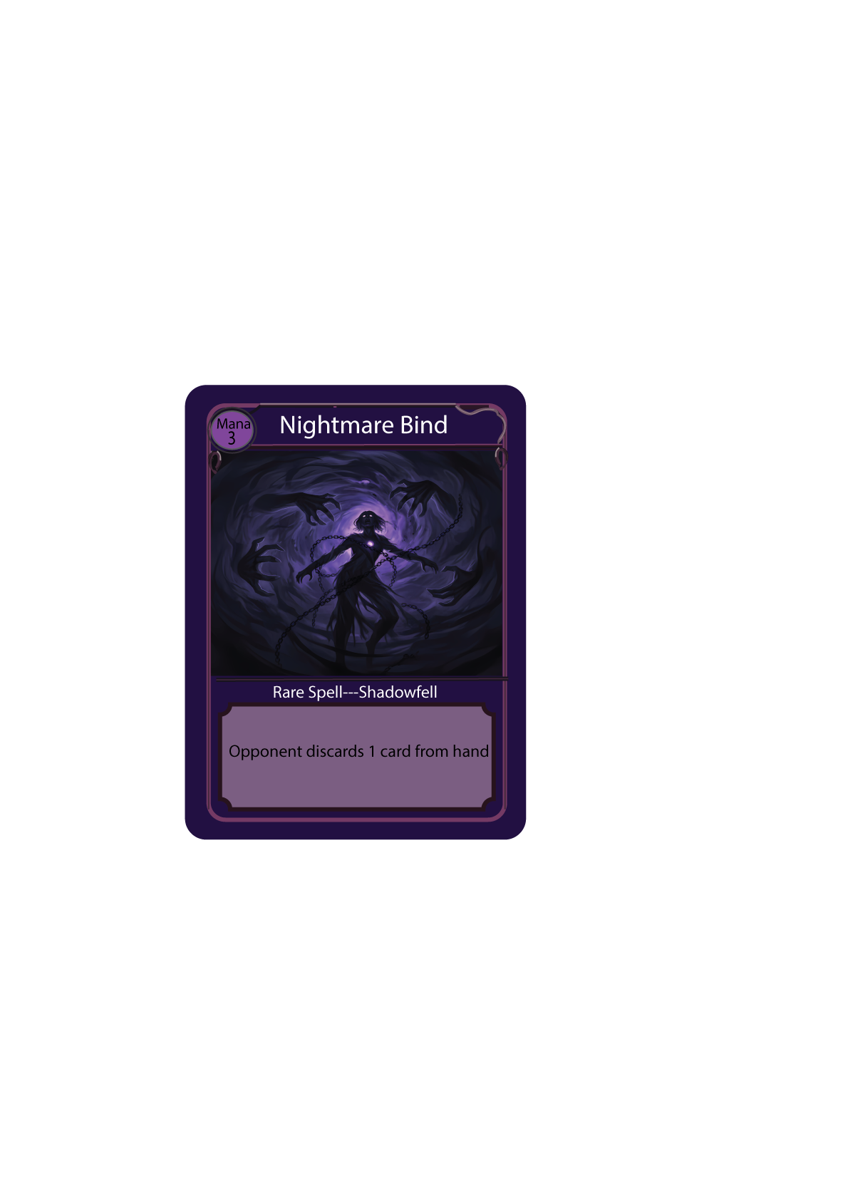 Nightmare Bind — Shadowfell spell card