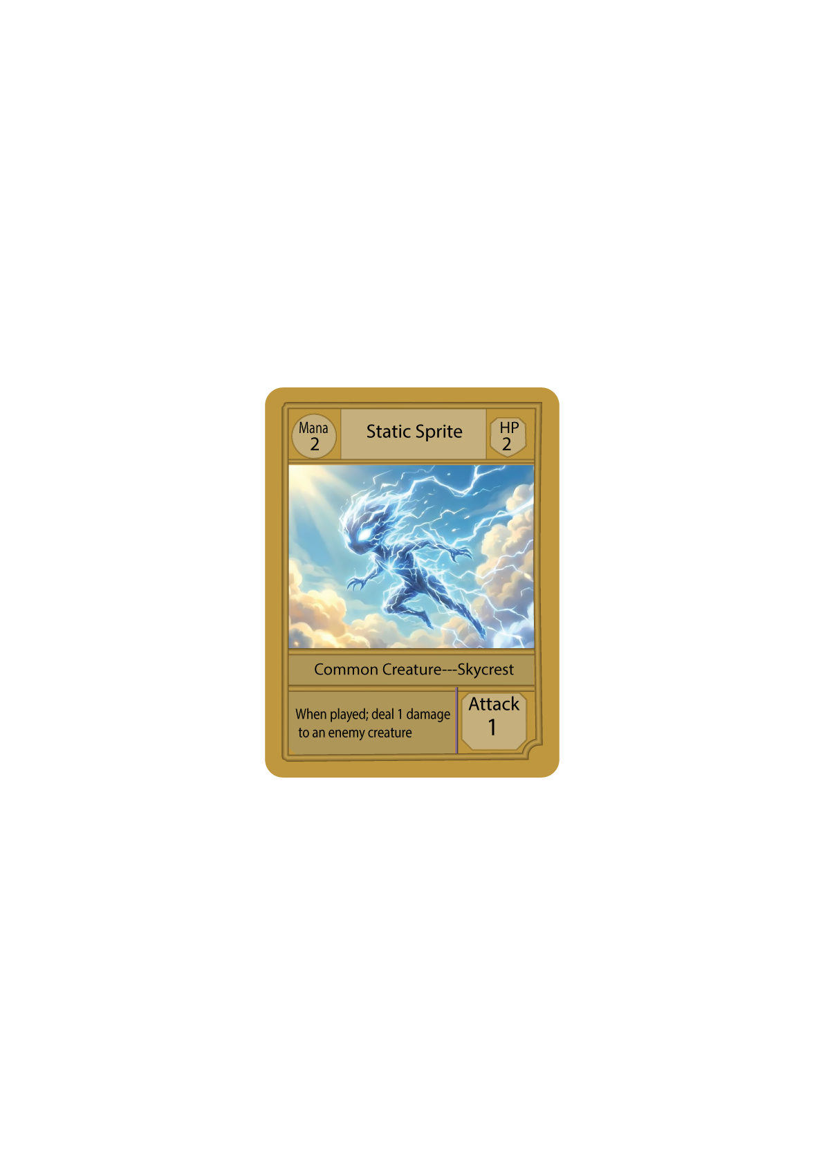 Static Sprite — Skycrest creature card