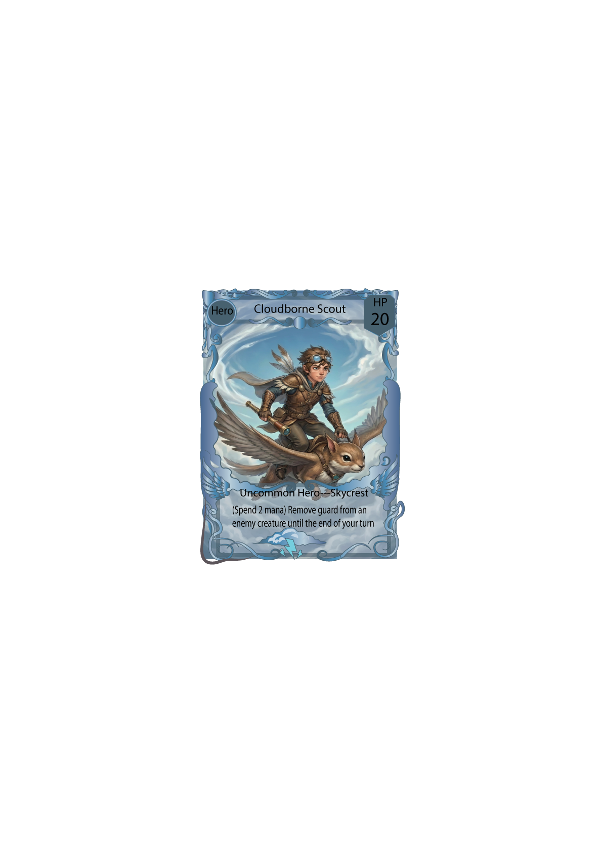 Cloudborne Scout — Skycrest hero card