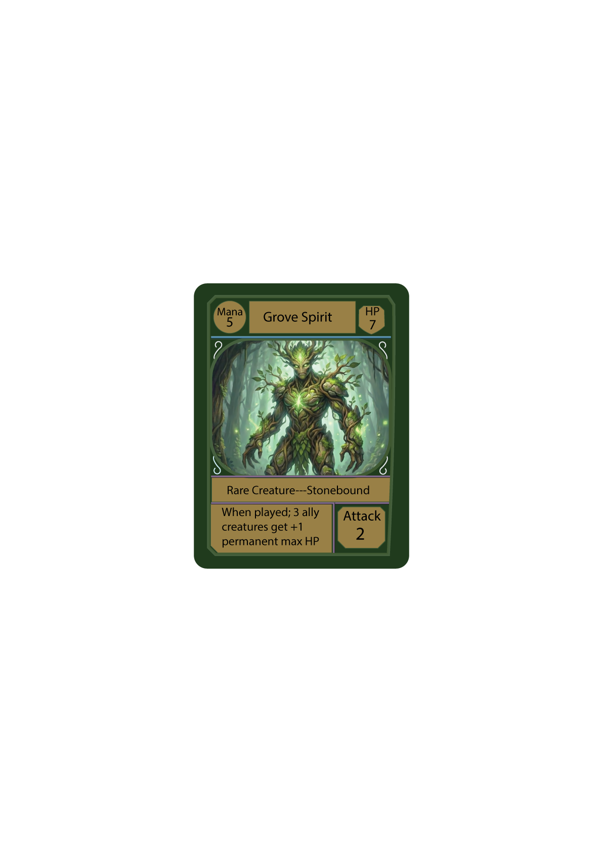 Grove Spirit — Stonebound creature card