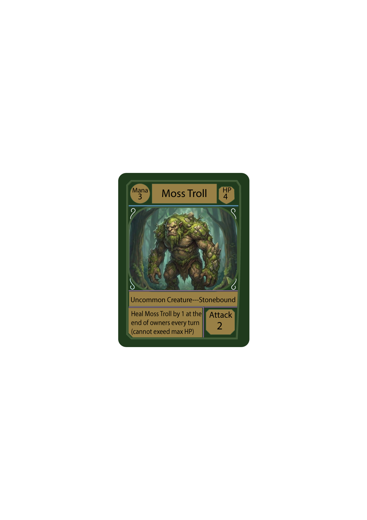 Moss Troll — Stonebound creature card