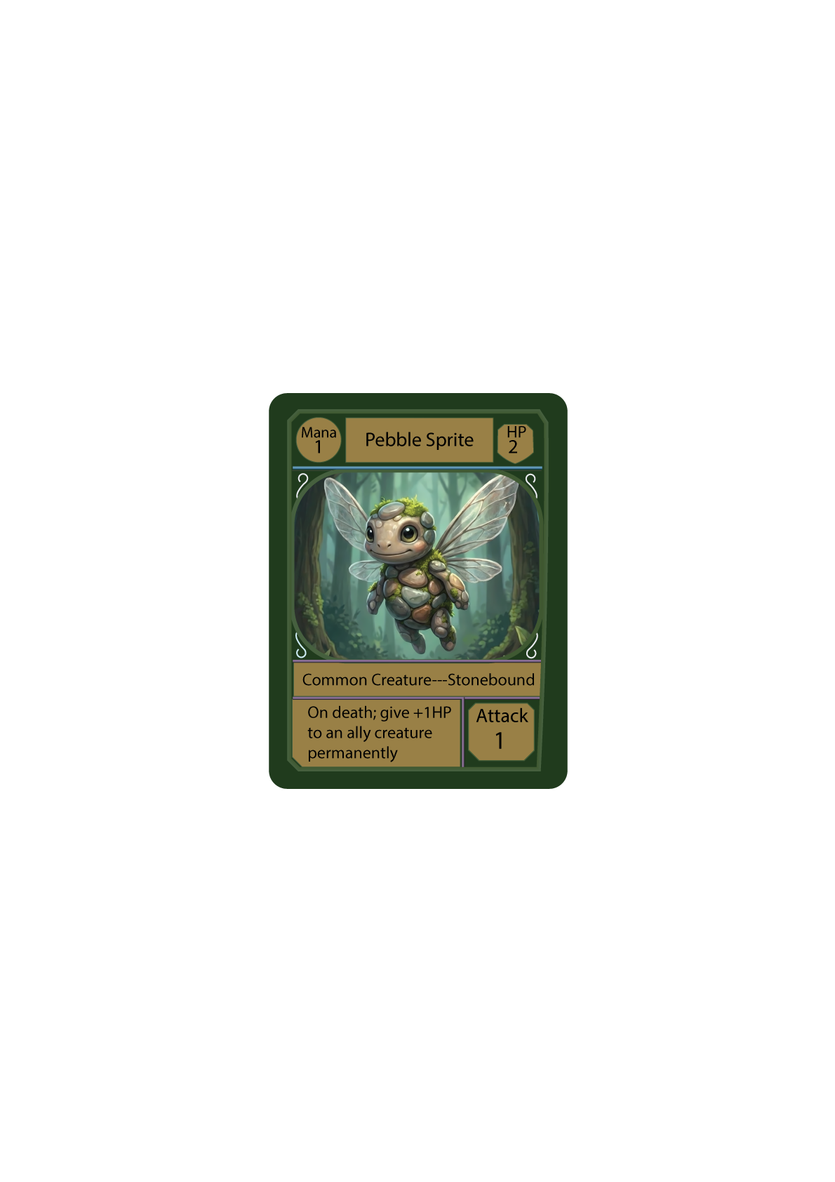 Pebble Sprite — Stonebound creature card