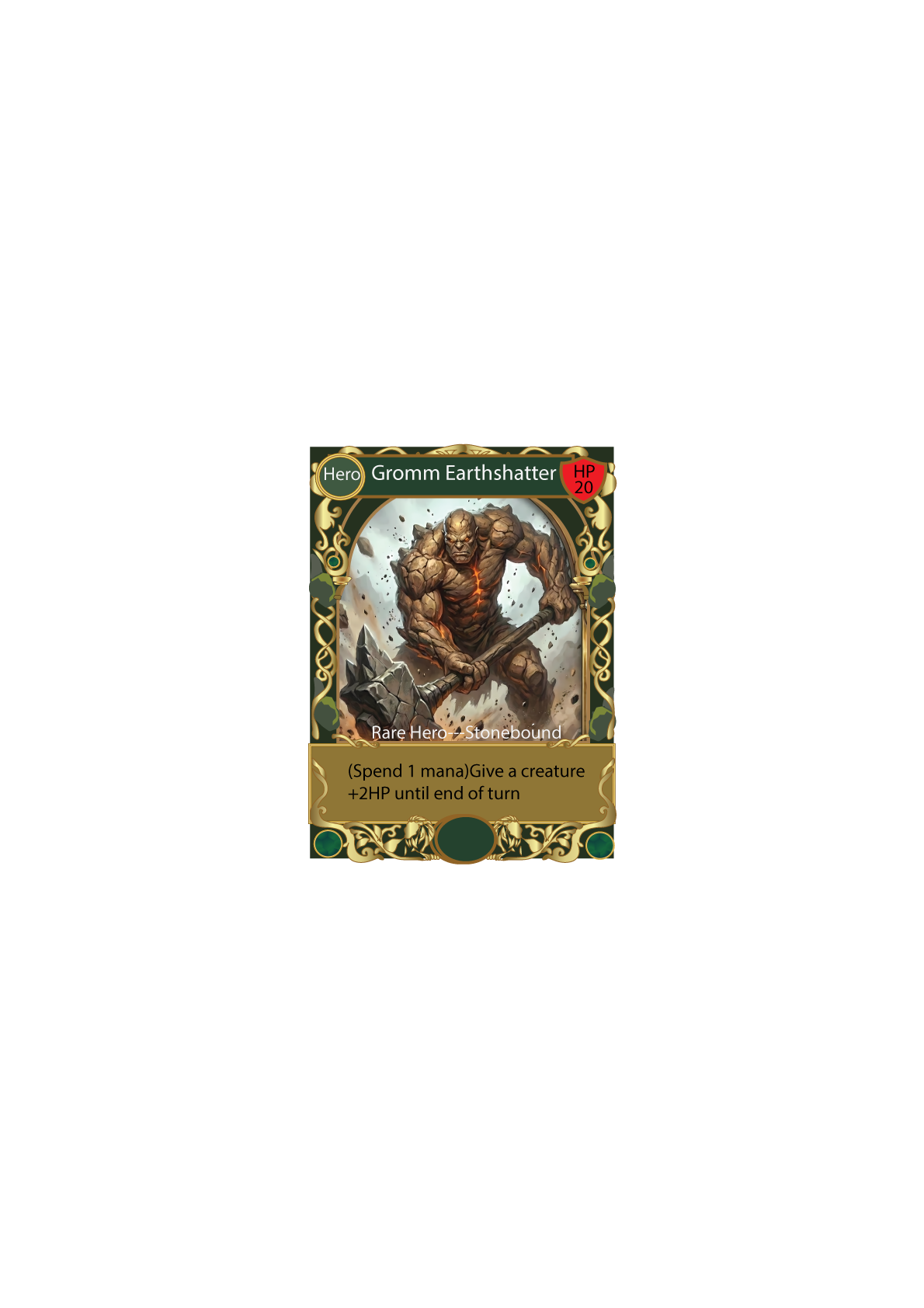 Gromm Earthshatter — Stonebound hero card