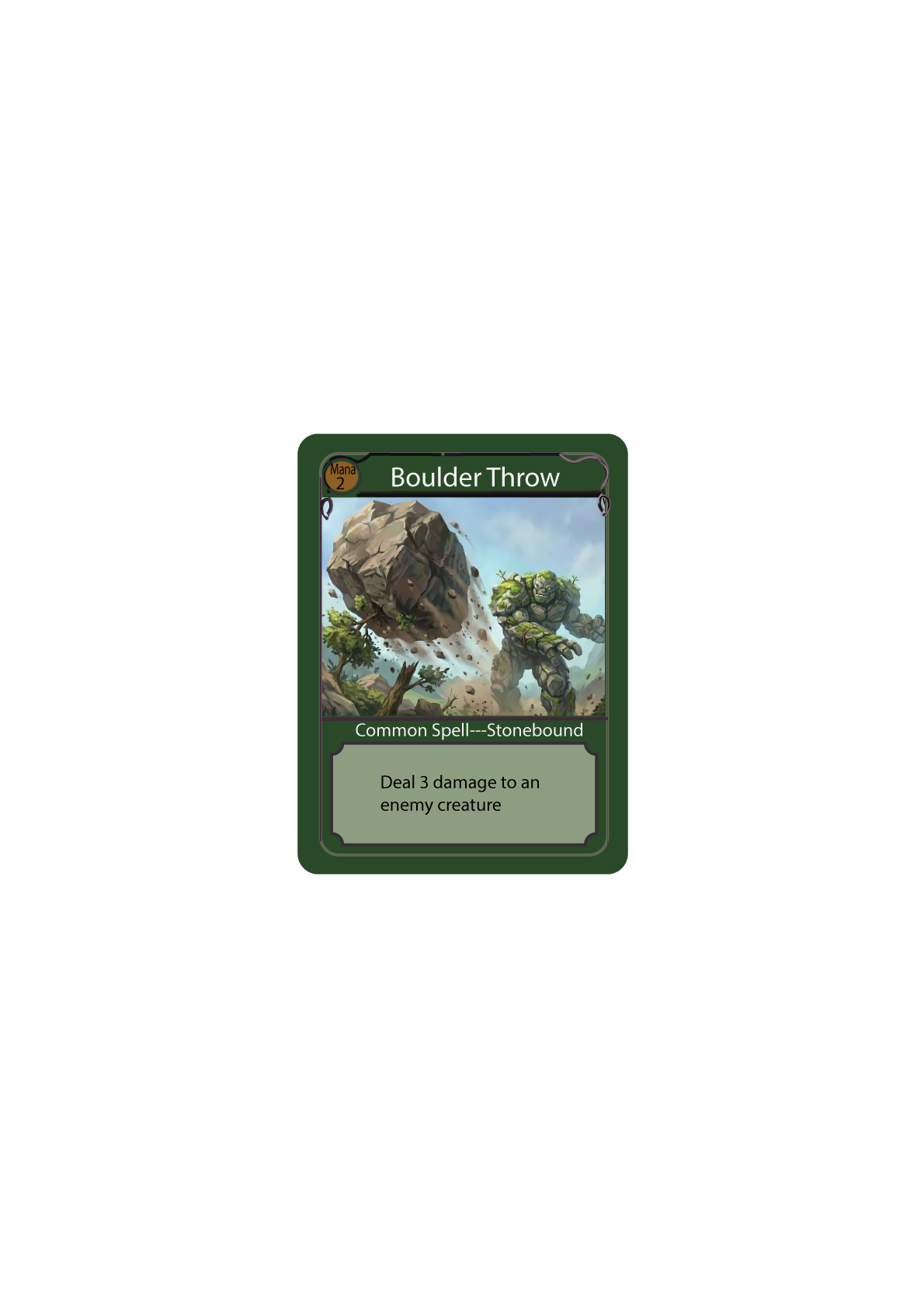 Boulder Throw — Stonebound spell card