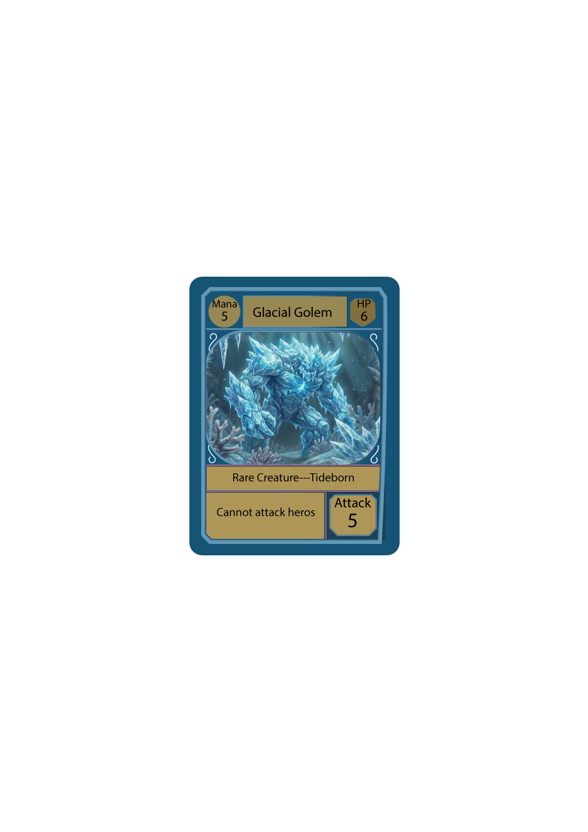 Glacial Golem — Tideborn creature card