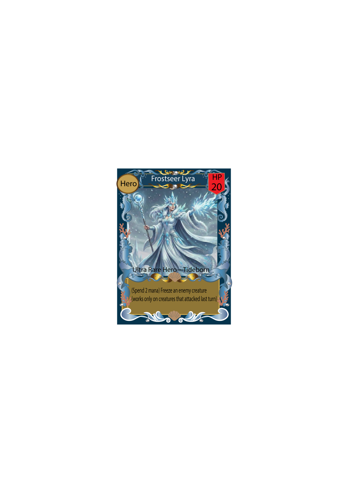 Frostseer Lyra — Tideborn hero card