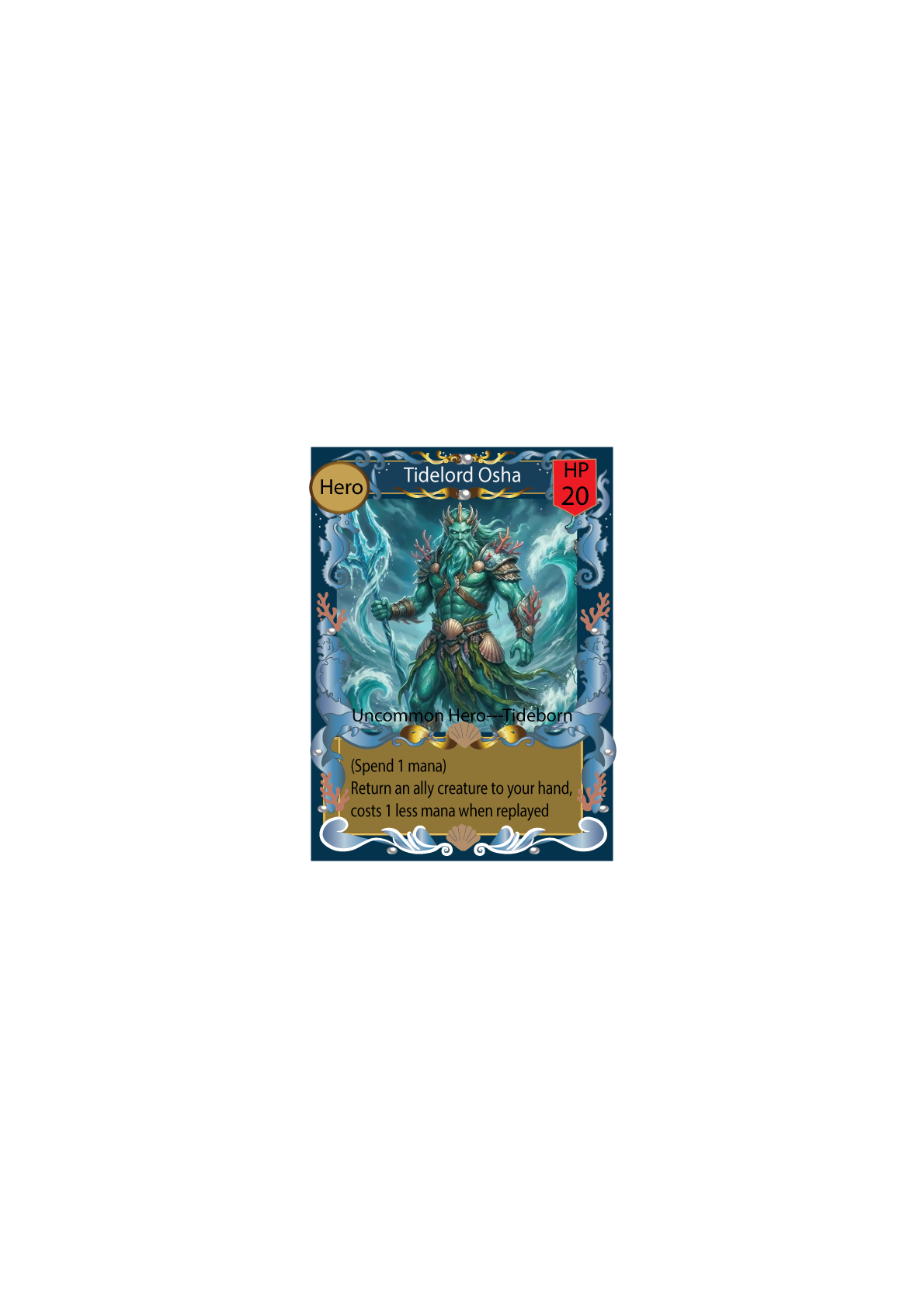 Tidelord Osha — Tideborn hero card